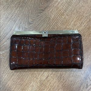 Abas Alligator Texture Accordion Wallet